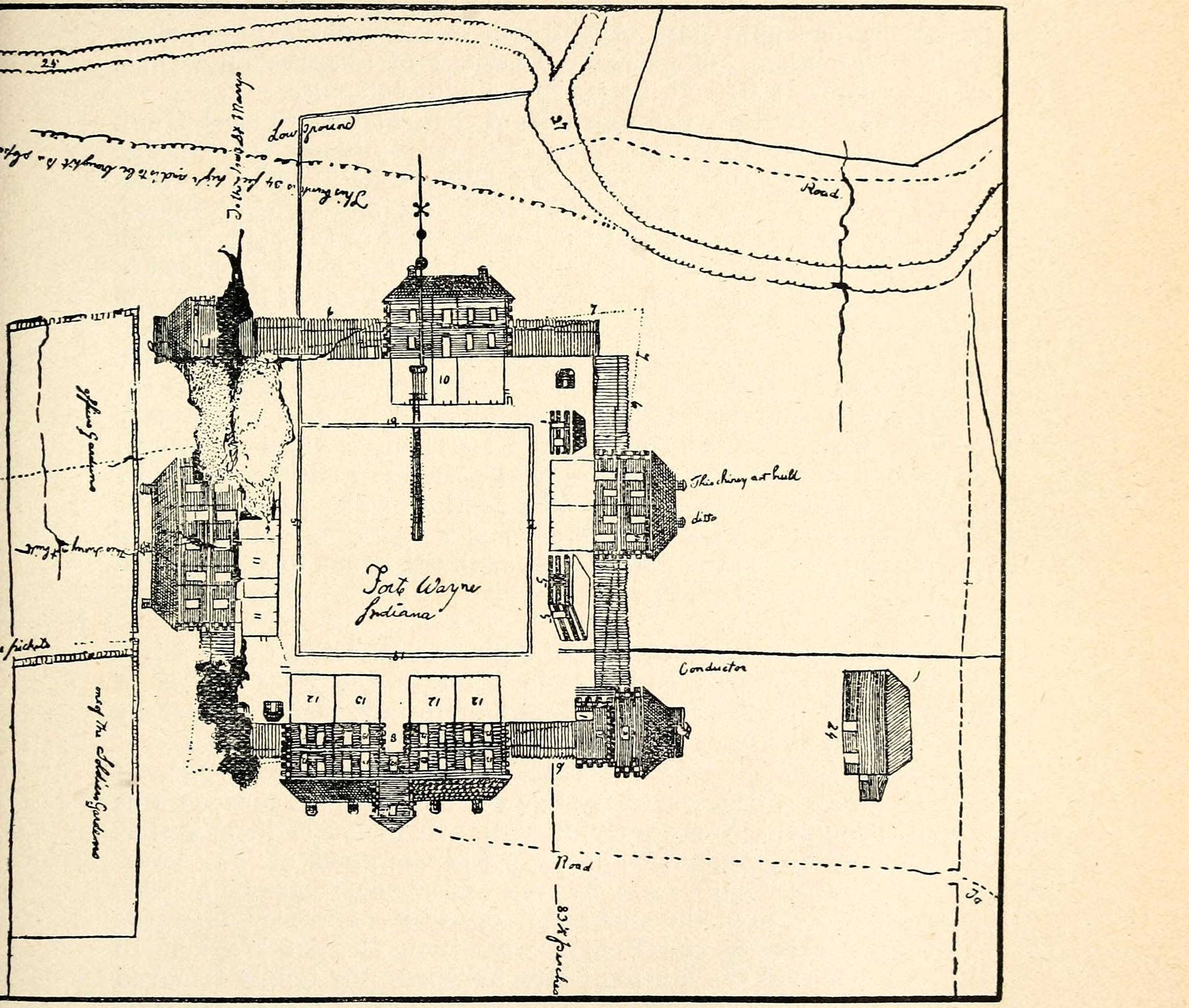 Major Whistler’s plan of Fort Wayne, August 1816